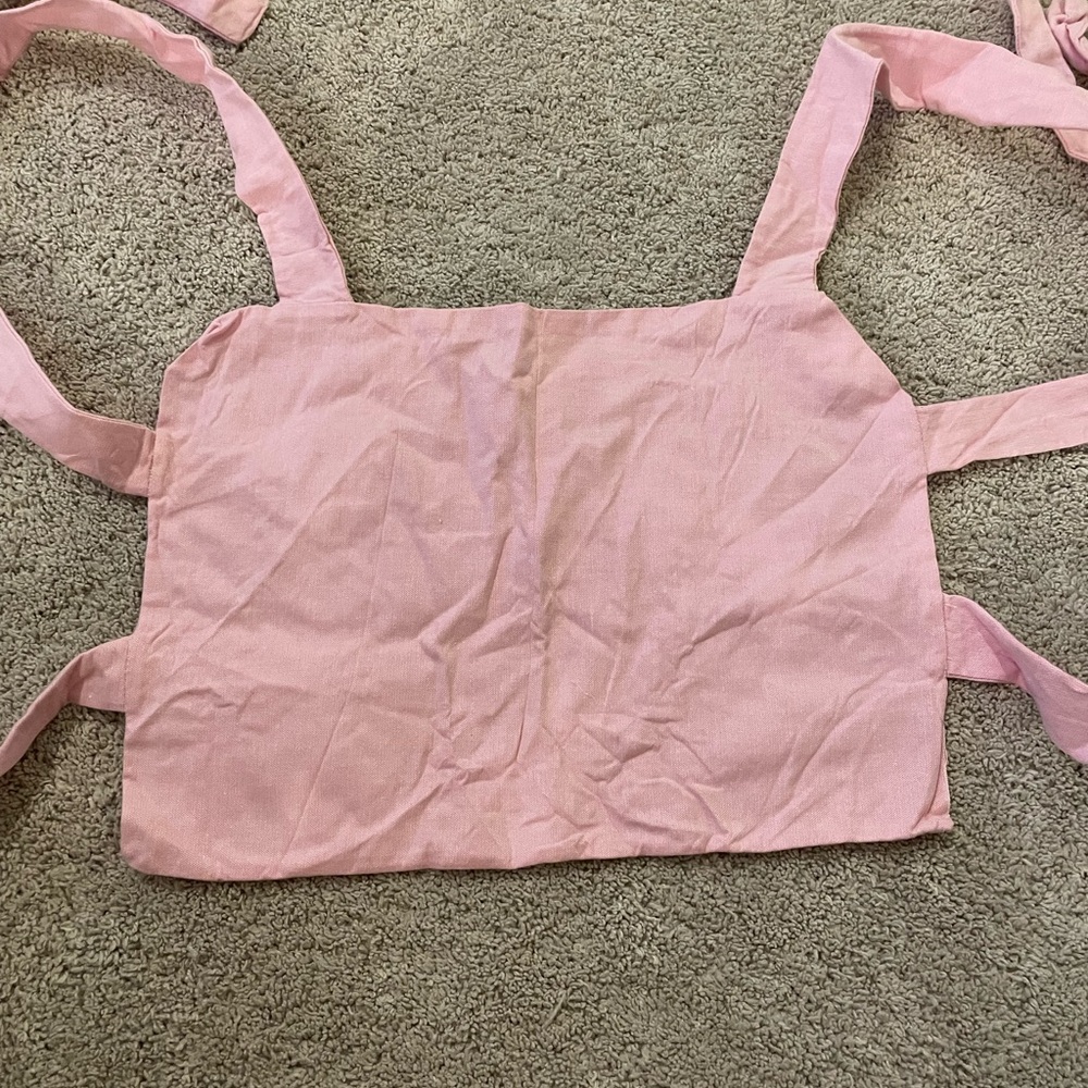 Pink Apron with Ties